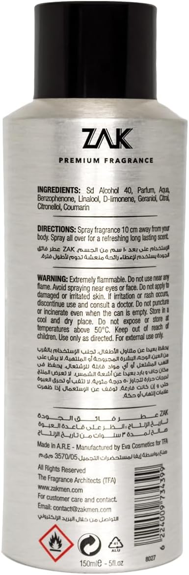 ZaK True Legend Парфюмированная вода для мужчин 150 мл