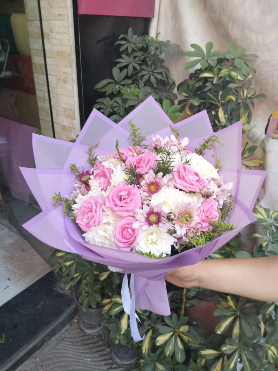 Букет цветов ко Дню святого Валентина