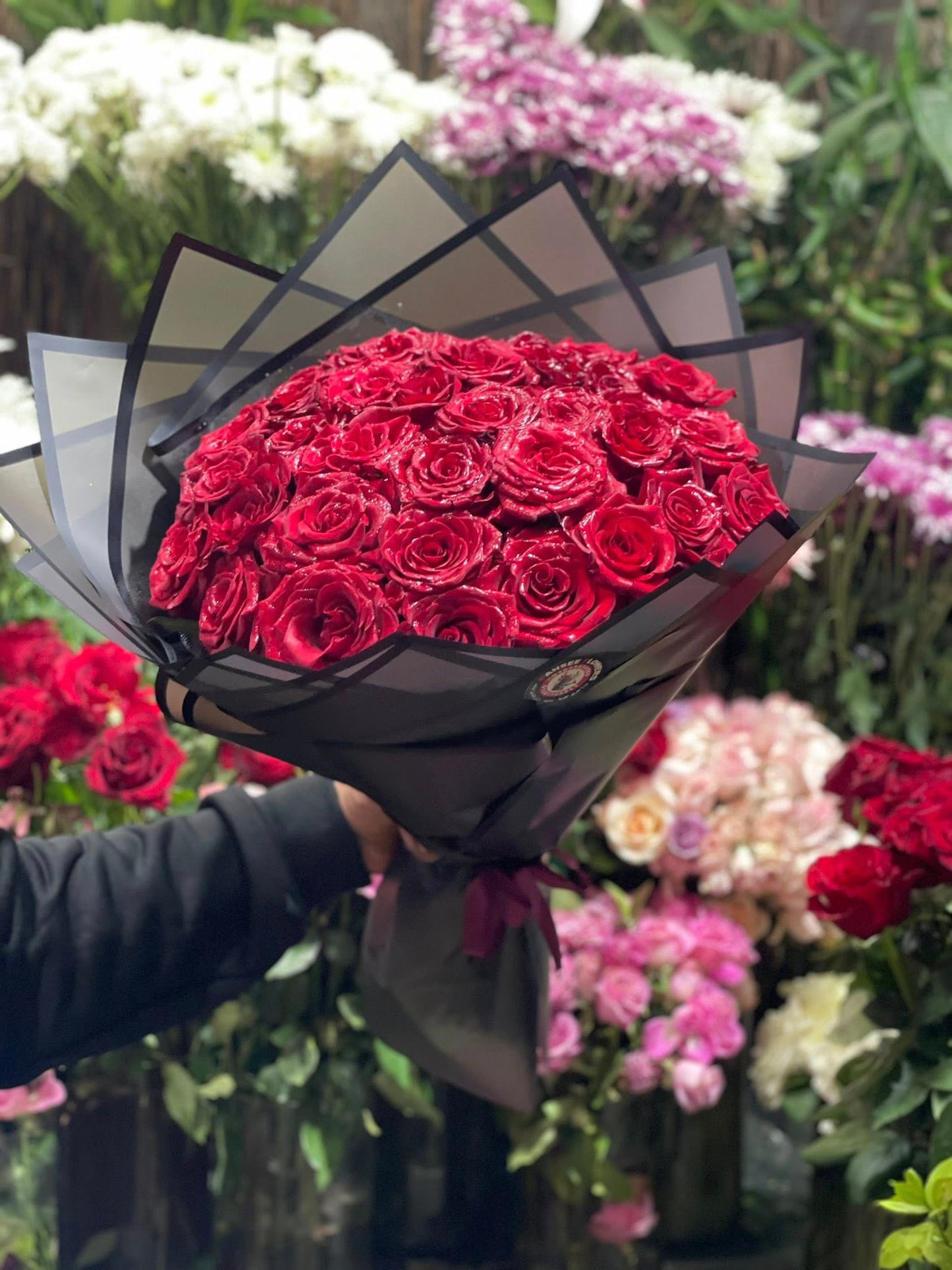 Букет из 101 красной эквадорской розы